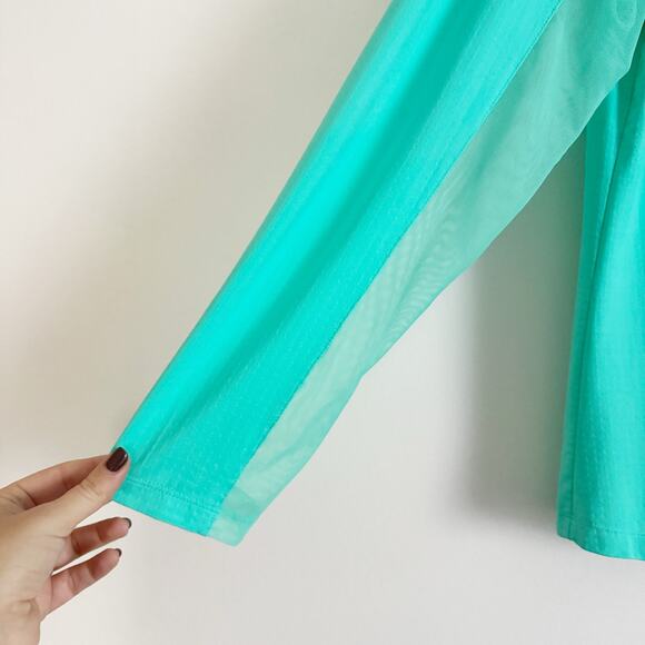 IBKUL Mock Neck Half Zip Long Sleeve Top Jade XL - Picture 6 of 10